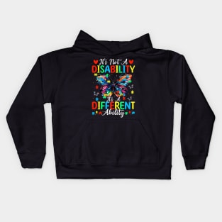 Not A Disability It's A Different Ability Kids Hoodie